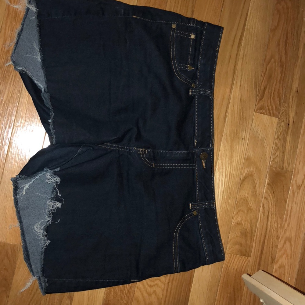 Dark wash jean shorts
